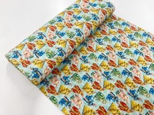 Cotton Fabric Rabbits in Raincoats Quirky Animal Children's Bunny Rabbit