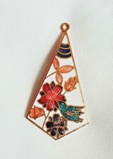 Pendant ~ Bird & Flowers ~