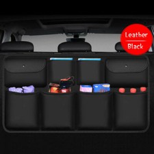 Car Trunk Organizer PU Leather Auto Interior Accessories Rear Seat Storage Bag