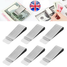 Stainless Steel Silver Gold Money Clip Holder Cash Gift Mens Wedding Favour UK