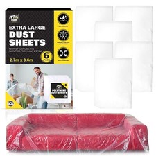 6pk Dust Sheets 3.6x2.7m Clear