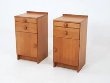 Vintage oak bedside - tables, x
