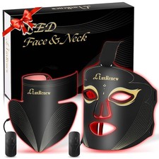 Red Light Therapy Mask Set, Led Mask Light Therapy for Face & Neck, Near-Infrare