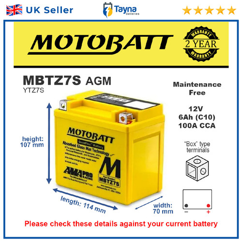 Mbtz7s motobatt quadflex - motobatt,