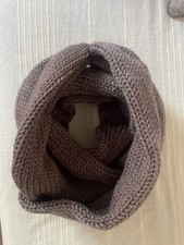 Ladies Hand Knitted Alpaca yarn Infinity Scarf/ neck warmer (2 Twists) 