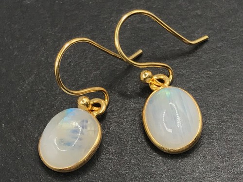 Rainbow moonstone oval drop - oval,