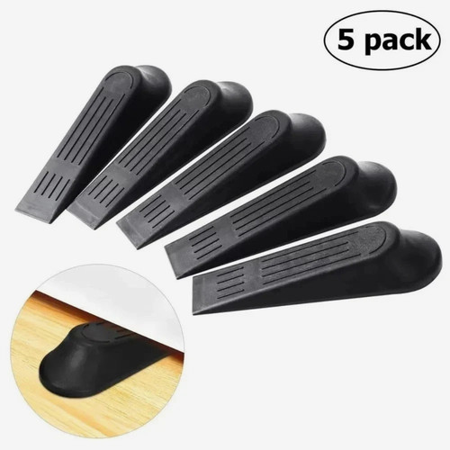 Black door stop wedges 5 - stop,