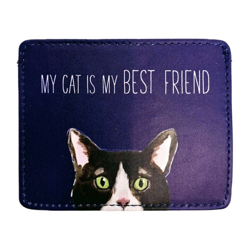 Card holder printed cat is - my,