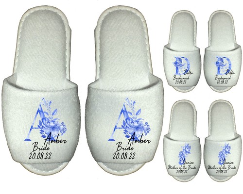 Bridal party spa slippers - bridal,