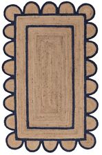 Scallop Rug Jute Natural