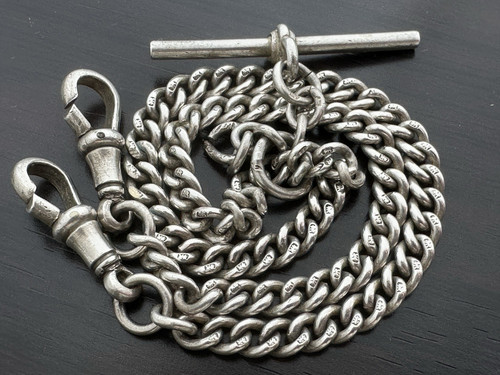 Antique solid silver double - antique,