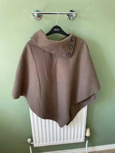 Brown felt style cape - , poncho
