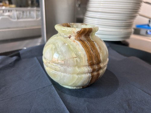 Onyx stone 850 polished vase - stone,