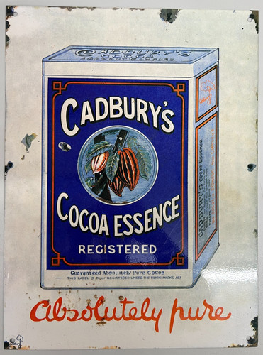 Metal sign vintage cadburys - metal,