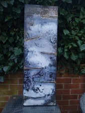 OOAK Hand Painted Modern Grey