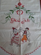 Traditional Handembroidered Swedish Christmas "Cover" for tea towels (A-G 34)