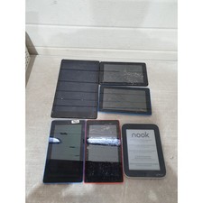 Lot of 6 Amazon & Nook Tablets & eBook Reader Multicolour Touchscreen Display