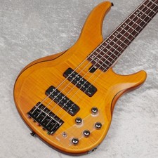 TRBX605FM Mat Amber 5-String Electric Bass Guitar, Flame Maple, Used