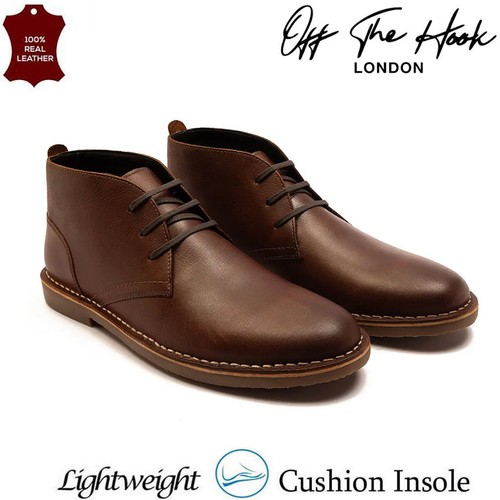 Mens leather desert boots - mens,