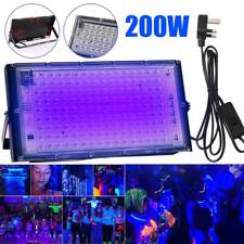 200W UV Light LED Blacklight Floodlight Ultraviolet Effect Disco Party Stage UK