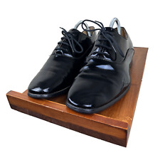 Mens Black Patent Shoes Black Tie Lace Up Formal Shiny Evening Cruise Ball