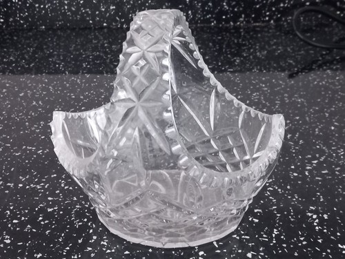 Cut crystal basket - cut,
