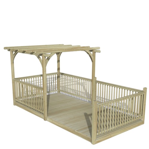 Wooden pergola decking kit - wooden,
