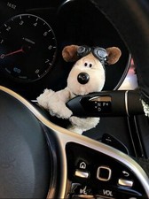 Wallace and Gromit fluffy Dog car companion New