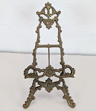 Vintage Art Nouveau Style Brass Easel Stand for Photo Miniature Painting 9.5in J