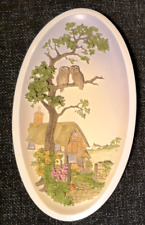 Watersmeet Studios Ken Norris Plaque Tawny Owls 3D. Oval. countryside Cottage.