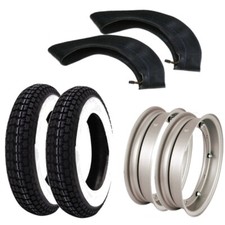 Kit 2 Rims Air Chambers Tires