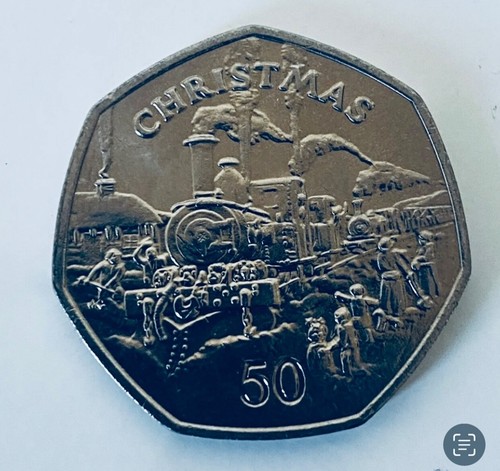 1984 christmas 50p coin - christmas,