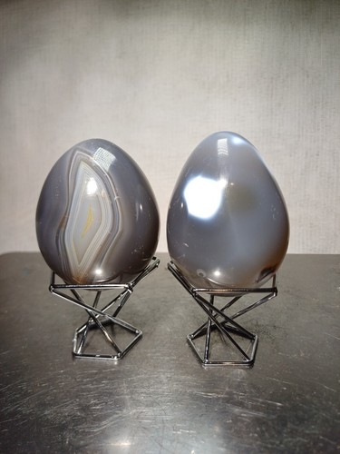 2pcs 645g orca - agate, freeform