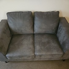Grey Fabric 2 seater sofa 