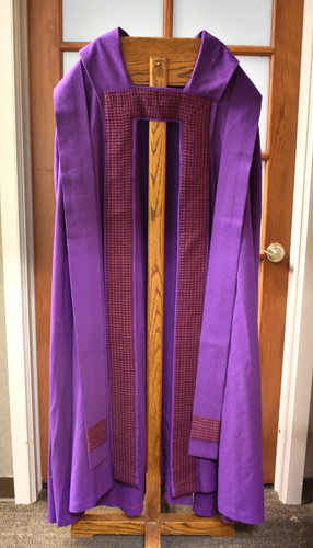Used purple cope with stole - with,