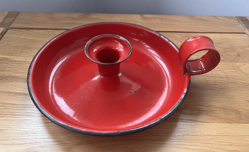 Vintage enamel red black - vintage,