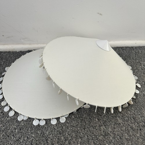 Pair white uplighter - pair, shades