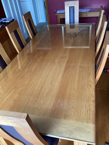 Solid oak dining - with, 8