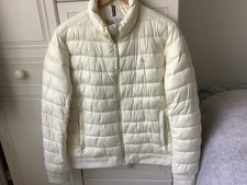 WHITE  QUILTED JACKET SIZE 14