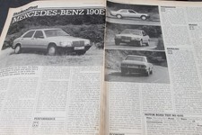 Original 1983 Motor extracted mag test (folded) MERCEDES-BENZ 190E