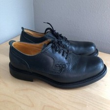 HAVANA JOE Leather Derby Brogues Mens EU 43 US 9.5 - 10 Black Rockabilly