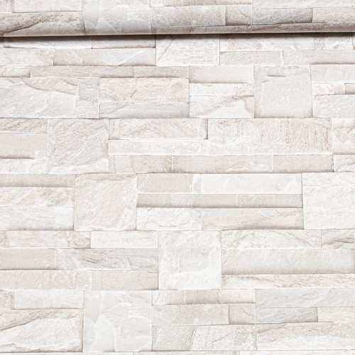Beige grey brick effect - beige,