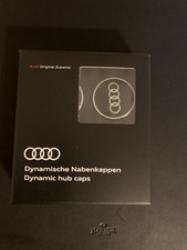 Genuine Audi Dynamic Spinning Center Hub Cap Black  4M8071006A Set of 4