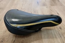 Velo Dialed Fit Specific Design Childs Bicycle Saddle In Black/White/Gold USED