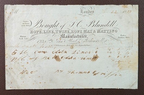 1839 blundell rope twine - t.,