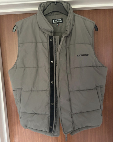 Kickers grey padded gilet - grey,
