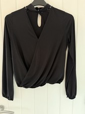 Bershka L/S Black Top - Size S