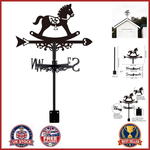 Black horse weather vane for - black,
