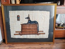 Anubis Papyrus Hand Painted