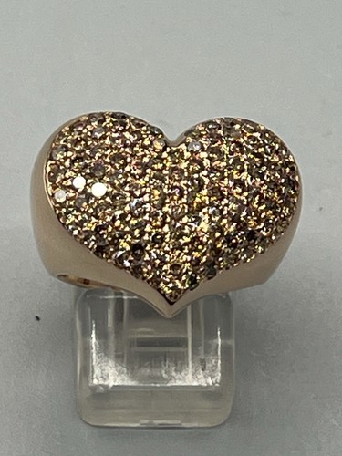 18ct rose gold diamond - rose, heart